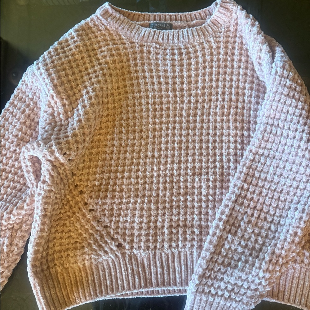 Chunky Knit Pink Sweater brand new from francesca’s